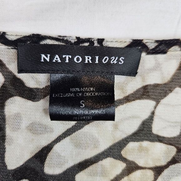 Natorious Snake Skin Print Mesh Dress Sm Bodycon Stretchy Sexy Feminine Rock - Picture 4 of 5